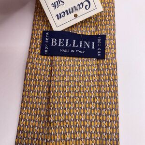 Bellini Yellow and Blue Silk Tie NWT